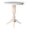 International Concepts Round 36 in Rd Top Pedestal Table, 12 in Leaf, 40.9 inH, Adjustable Height, Unfinished, 36 in W, Wood K-36RXT-11P-2 - alternate 6